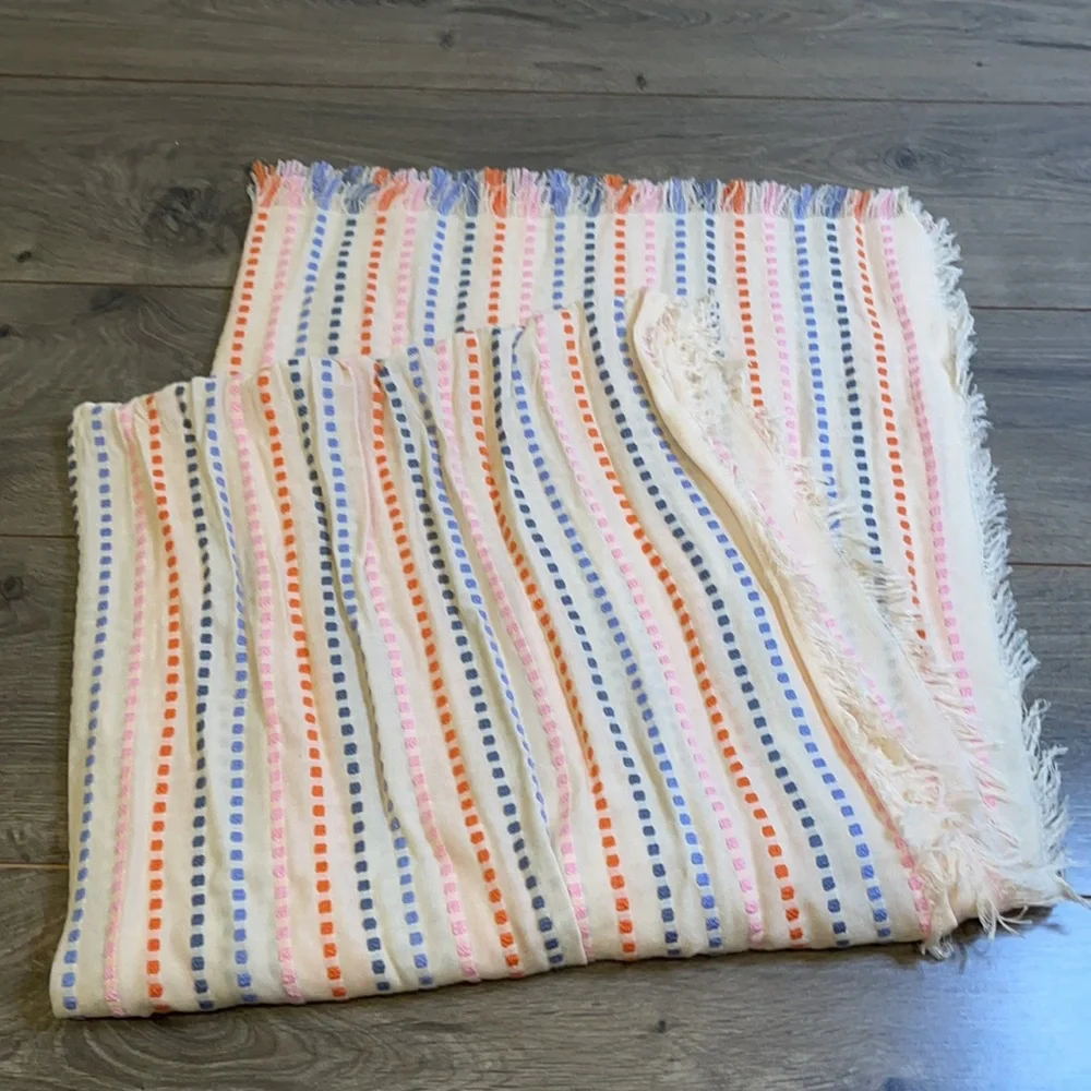 Madewell Stitched Rainbow Stripe Scarf